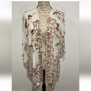 Umgee Floral Kimono Cardigan NWT